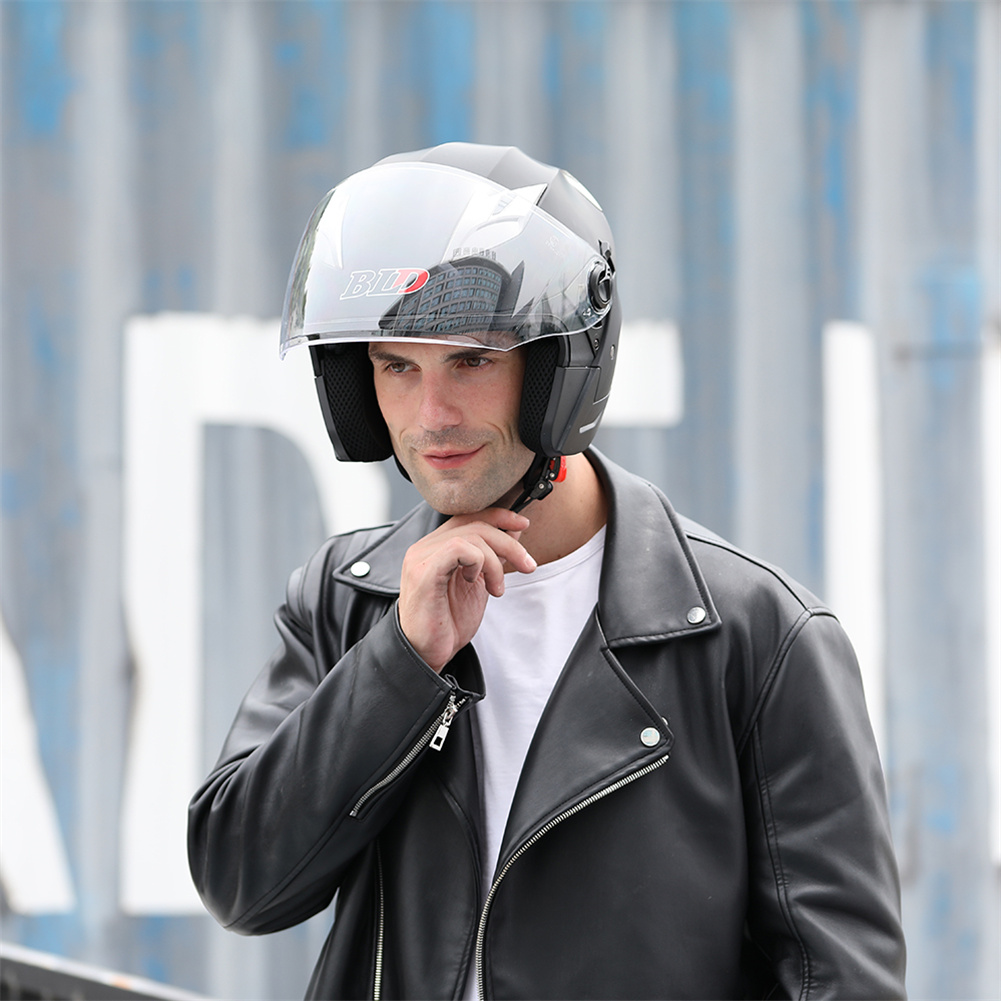 Helm BLD Stylish 3/4 Half Face - Full Face Motorcycle Helmet With Bluetooth ulasan dan harga