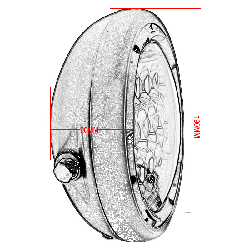 Lampu Depan Sepeda Motor LED 7 - Universal Motorcycle Led Headlight Projector ulasan dan harga