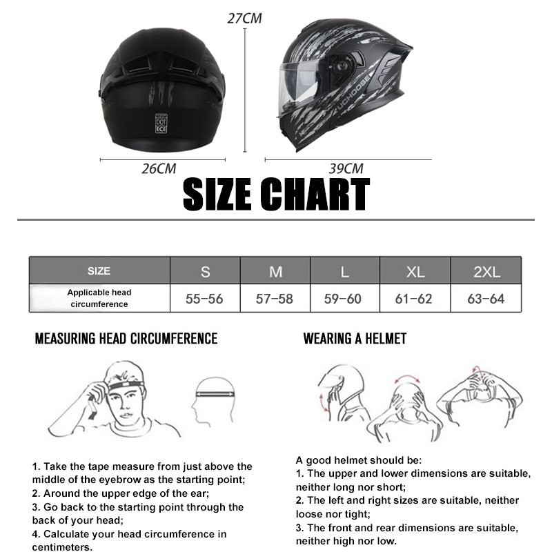 Uchoose helm sepeda motor modu - Full Face Motorcycle Helmet With Bluetooth ulasan dan harga