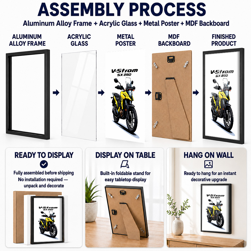 Poster Logam Berbingkai Sepeda - Riding Gear ulasan dan harga