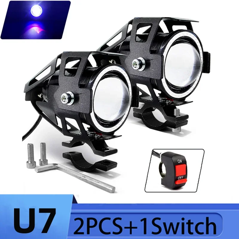 U7 LED Tambahan Terang Sepeda  - Universal Motorcycle Led Headlight Projector ulasan dan harga