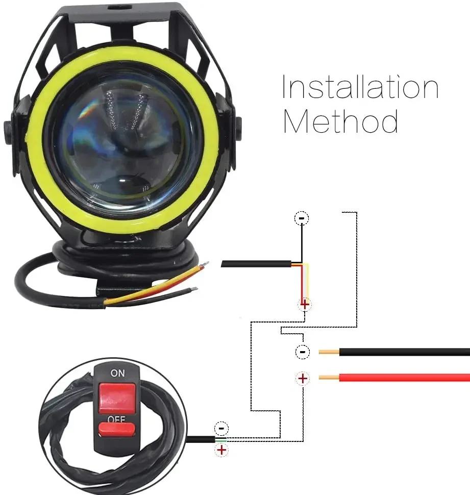 U7 LED Tambahan Terang Sepeda  - Universal Motorcycle Led Headlight Projector ulasan dan harga