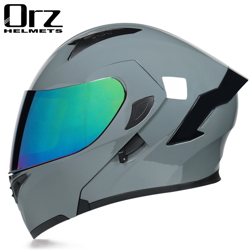 Helm motor Flip Modular aman D - Modular Flip Up Motorcycle Helmet Dot Approved ulasan dan harga