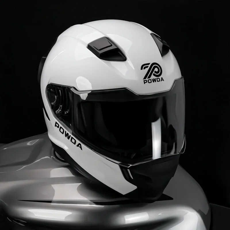 Helm Motor Full Face Unisex, H - Dual Visor Motorcycle Racing Helmet ulasan dan harga