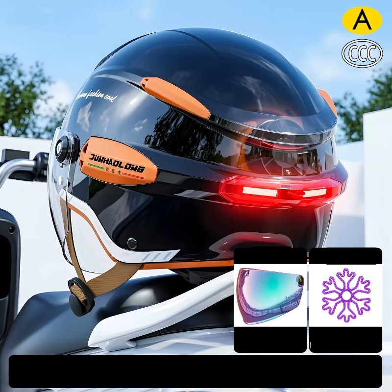 Helm Sepeda Motor Vintage Musi - Dual Visor Motorcycle Racing Helmet ulasan dan harga