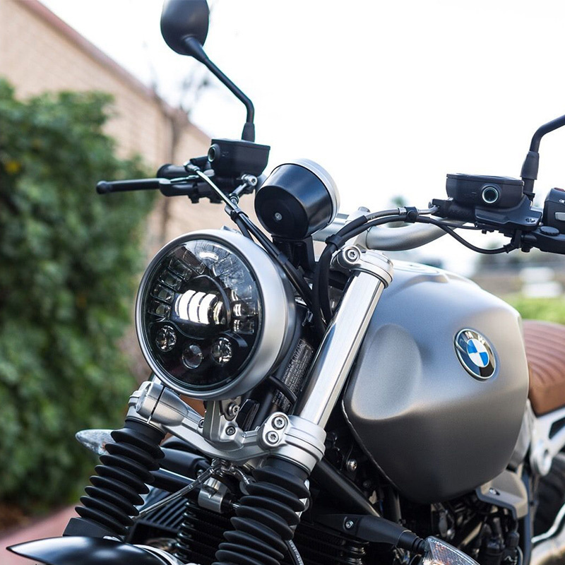 Lampu Depan Proyektor Led Sepe - Universal Motorcycle Led Headlight Projector ulasan dan harga