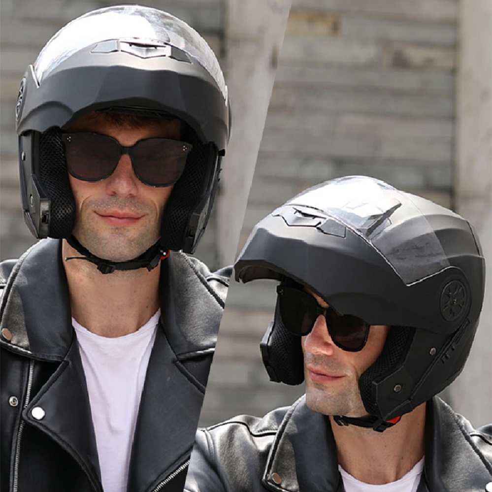 Casco helm sepeda motor balap  - Modular Flip Up Motorcycle Helmet Dot Approved ulasan dan harga